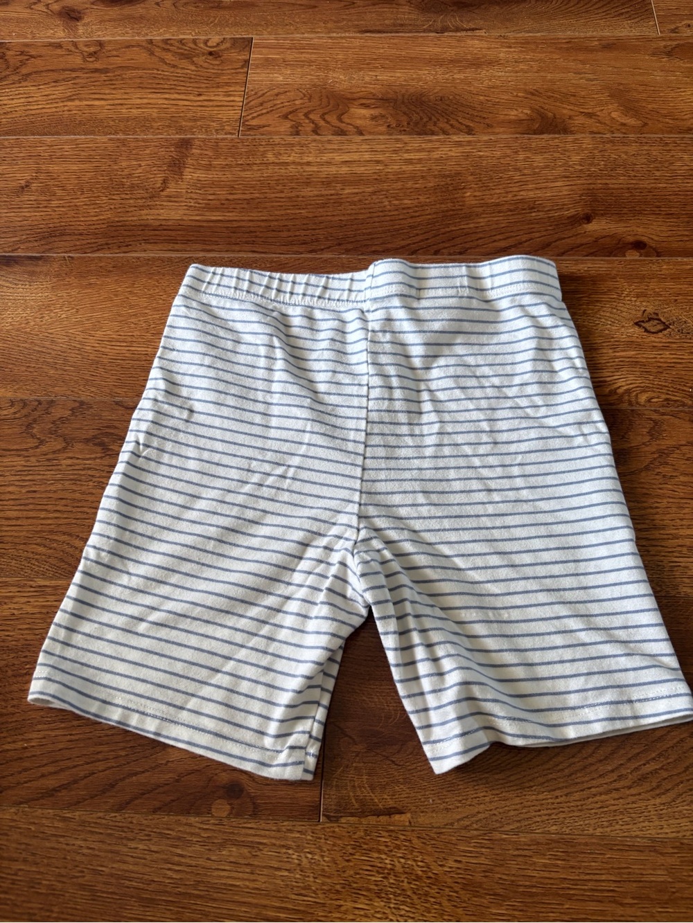 Cynthia Rowley White and Light Blue Striped Knit Shorts in size M - Picture 2 of 3